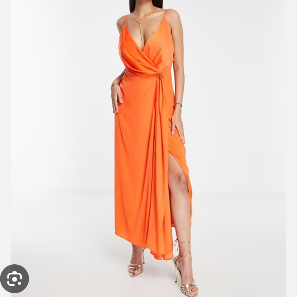Elegant Orange Evening Dress